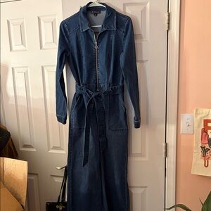 INC International Concepts Denim Jumpsuit